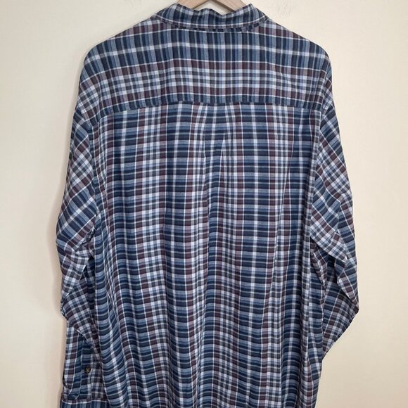 Woolrich Mens Plaid Button Down Long Sleeve Shirt Size XXL Cotton Blue - Picture 3 of 5